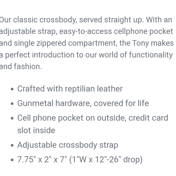 HAMMITT Snakeskin Tony Small gunmetal Crossbody Adjustable Purse handbag Animal - Picture 5 of 6